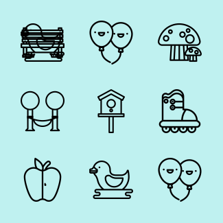 Nature lineal pack icons pack