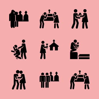 Funeral icons pack