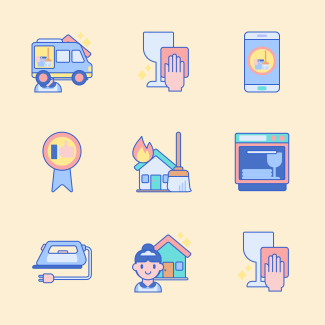 Cleaning icons pack
