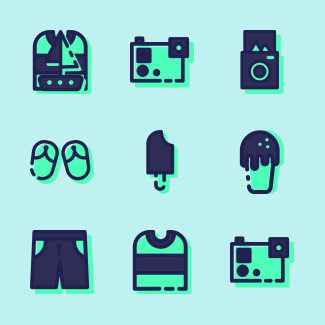 Summer icons pack