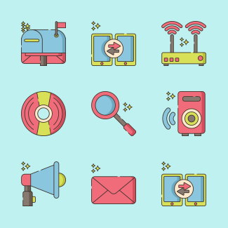 Media & Communication icons pack