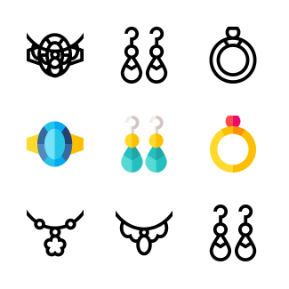 Jewelry icons pack