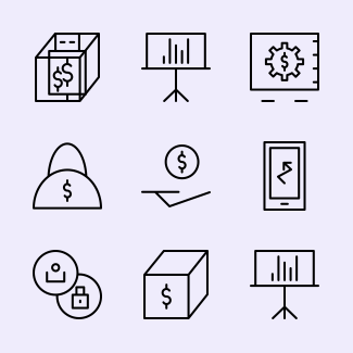 Finance and Business Set icons pack