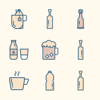 Drinks and Beverages icons pack