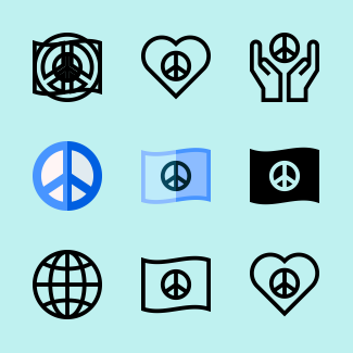 Peace Day icons pack
