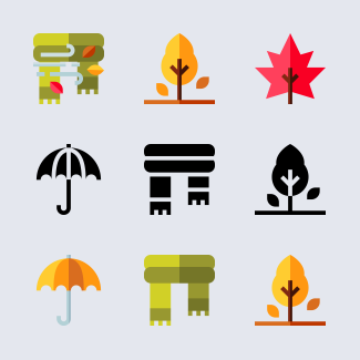 Autumn icons pack
