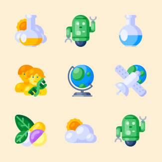 Science icons pack