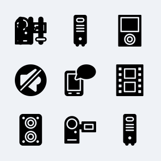 Multimedia Set icons pack