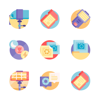Photography icons pack