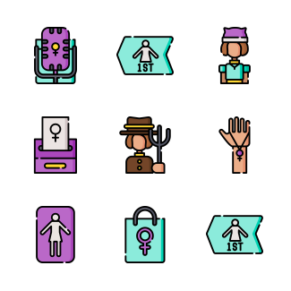 Feminism icons pack