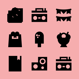 Birthday party icons pack