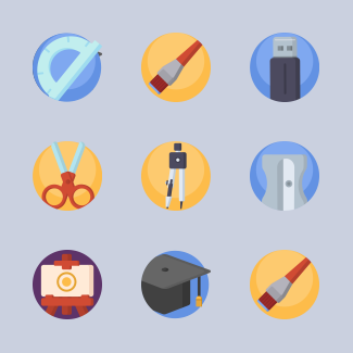 Education icons pack