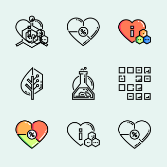 Bioengineering icons pack