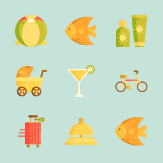 Travel icons pack