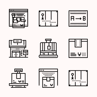 Transport and Logistics icons pack