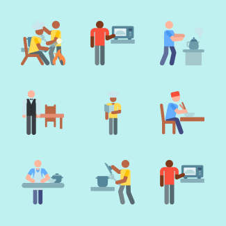 Cooking pictograms icons pack