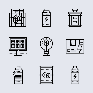 Energy Power and Ecology icons pack