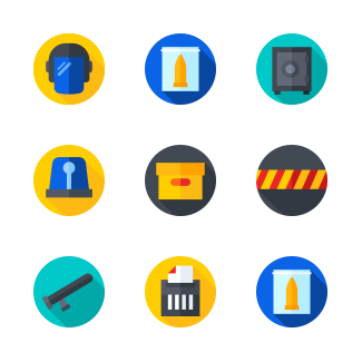 Law and justice icons pack