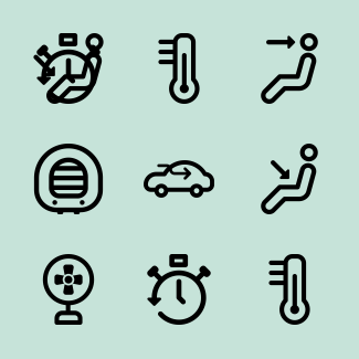 Heating and Air conditioning Elements icons pack