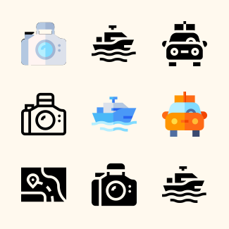 Travel icons pack