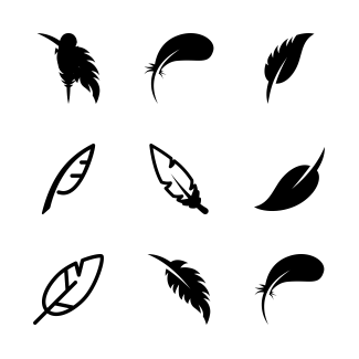 Bird Feathers icons pack