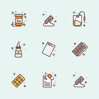 Drugs icons pack