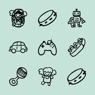 Hand Drawn Toys icons pack