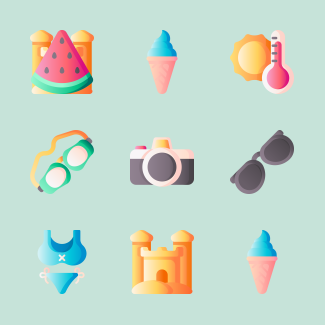 Beach icons pack