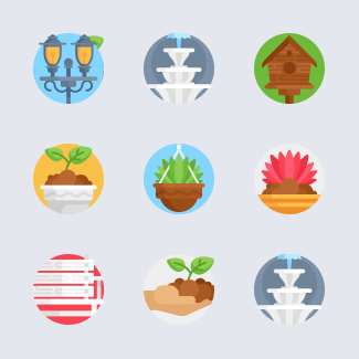 Gardening icons pack