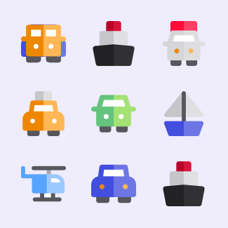 Transportation Elements icons pack