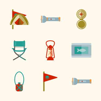 Camp Elements icons pack