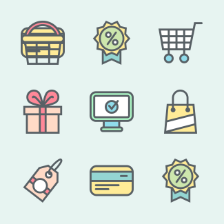 Shopping Element Collection icons pack
