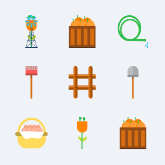 Farm Element Set icons pack