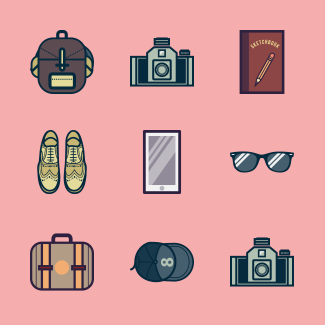 Traveler Equipment icons pack