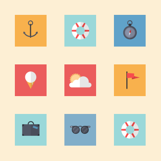 Summer Holiday Collection icons pack