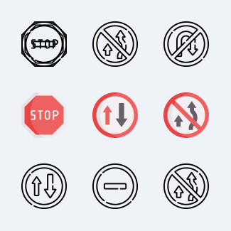 Traffic Signs icons pack