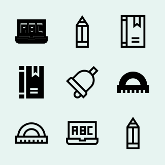 Education icons pack