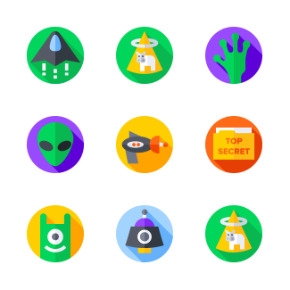 UFO and Aliens icons pack