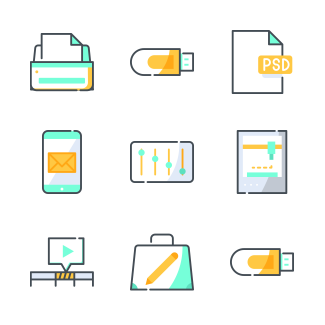 Digital design tools icons pack