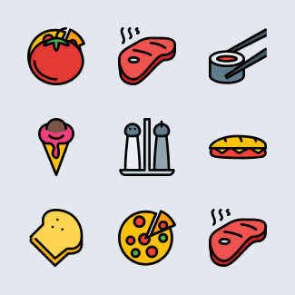Food icons pack