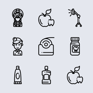 Dentist icons pack
