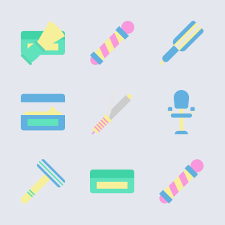 Hairdressing icons pack