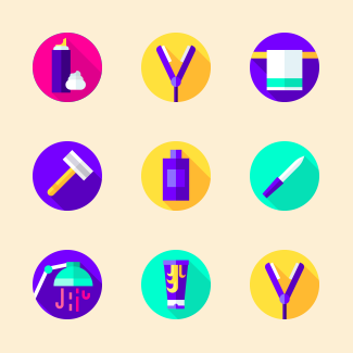 Hairdressing and Esthetics icons pack