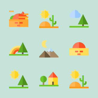 Solid Landscapes icons pack