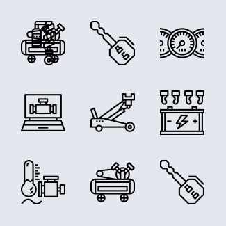 Car service icons pack