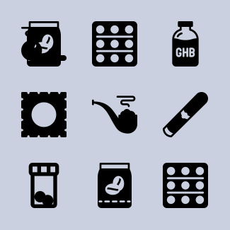 Addiction & Drugs icons pack