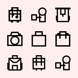 Linear Travel Elements icons pack
