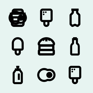 Supermarket Products icons pack