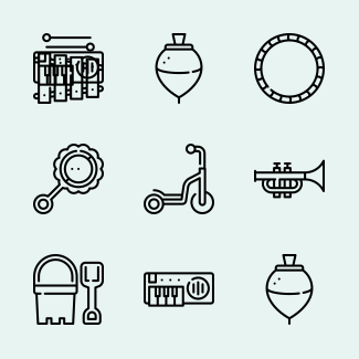 Toys icons pack