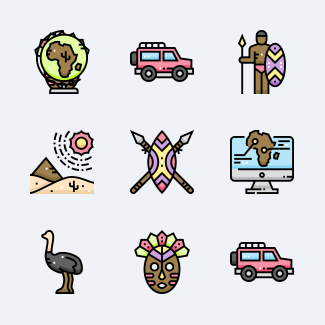 Africa icons pack